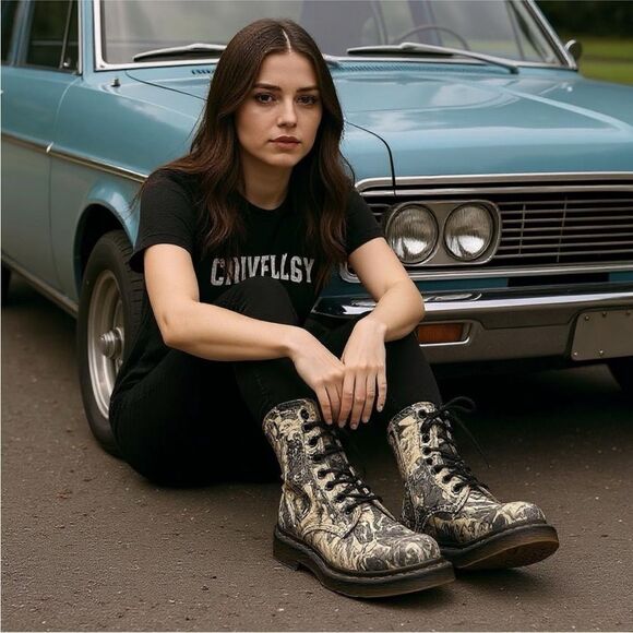 The Original Dr. Martens Pascal
Black White Wigan Party People
Boots size 5 - Picture 1 of 7